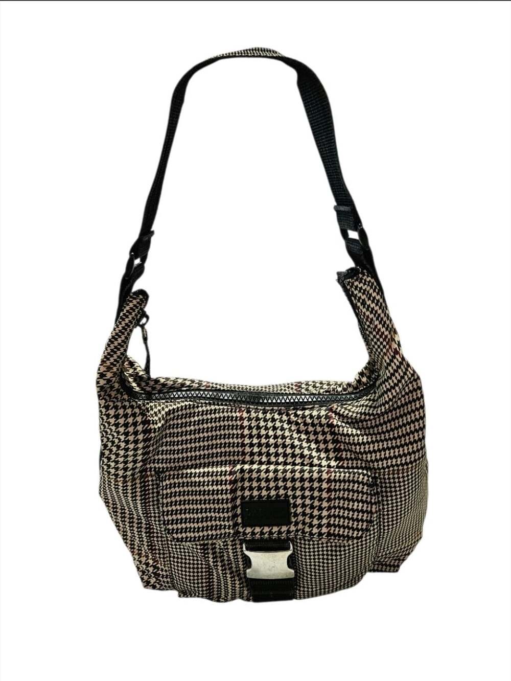 Lauren Ralph Lauren Houndstooth Nylon Shoulder Handbag